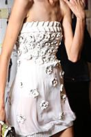 A model backstage at the Fendi Ready to wear show 