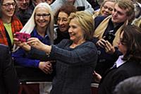 PORTSMOUTH, NH - FEBRUARY 6: Hillary Clinton, form