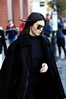 Model Kendall Jenner leaving her Soho apartment on