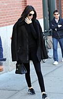 Model Kendall Jenner leaving her Soho apartment on