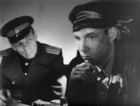 Кадр из фильма 'Последний хлеб', СССР, 1963. На фо