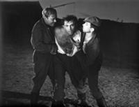 Кадр из фильма 'Последний хлеб', СССР, 1963. На фо