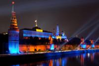 Иллюминация Кремля накануне празднования 65-й годо