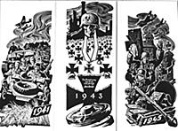 Военный плакат СССР «Их путь». 1945.
