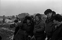 Съемки фильма «Горячий снег», (1972). На фото: Гав