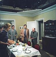 Съемки фильма «Странная женщина», (1977). На фото: