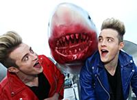 Jedward спасаются от акулы в Темзе