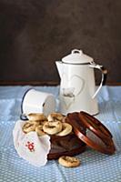 Sushki (Russian tea cookies) with poppy seeds
