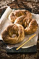 Cinnamon bagoissants (cross between a bagel and a 
