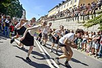 Participants of the annual gay pride parade march 