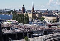 Thousands of people at Slussen central Stockholm S