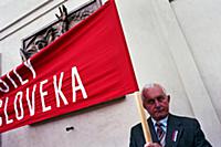 Словакия. На фото - празднование 'Первомая', 1 мая
