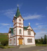 Исландия, июль 2009. На фото: церковь в Хюсавике (