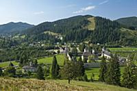 ROMANIA / Bukovina / Sucevita / View across Sucevi