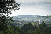 ROMANIA / Transylvania / Bran / View from  Bran Ca