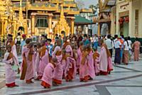 MYANMAR / Yangon / 2015 / The Shwedagon Pagoda is 