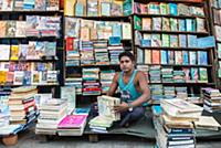 MYANMAR / Yangon / 2015 / Second-hand bookstall at
