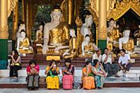 MYANMAR / Yangon / 2015 / Around the huge stupa of