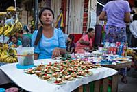 MYANMAR / Yangon / 2015 / Betel leaves are spread 