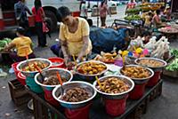 MYANMAR / Yangon / 2015 / Pickled fruits and curri