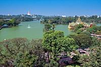 MYANMAR / Yangon / Kandawgyi Lake in the Karaweik 