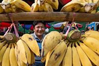 MYANMAR / Yangon / 2015 / Sale of bananas at Anawr