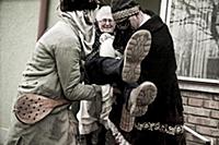Hungary / Mohacs / 2014 / Busojaras / Two men forc