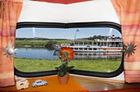 GERMANY / Lower Saxony / Polle / View from the cla