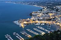 View of the harbor and the town of Castellammare d