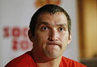 Александр Овечкин на пресс-конференции по случаю з