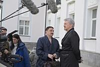 Максим Лагашкин, Владимир Сычев. Съемки сериала «Б