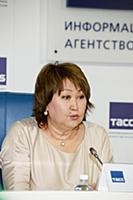 Амуланга Учурова. Пресс-конференция, посвященная ц